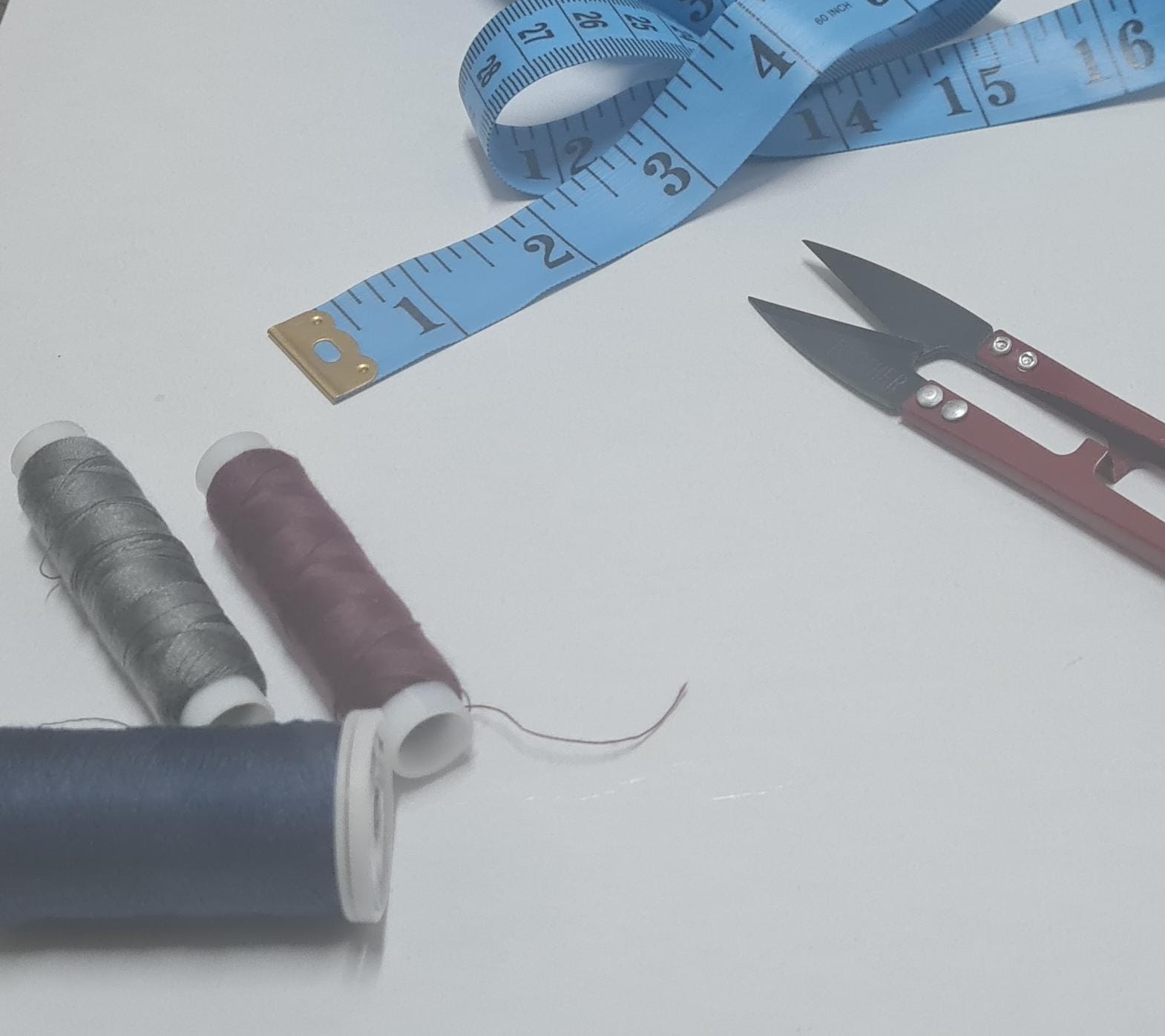 Tape measure, thread and tailoring tools for measuring thobe size