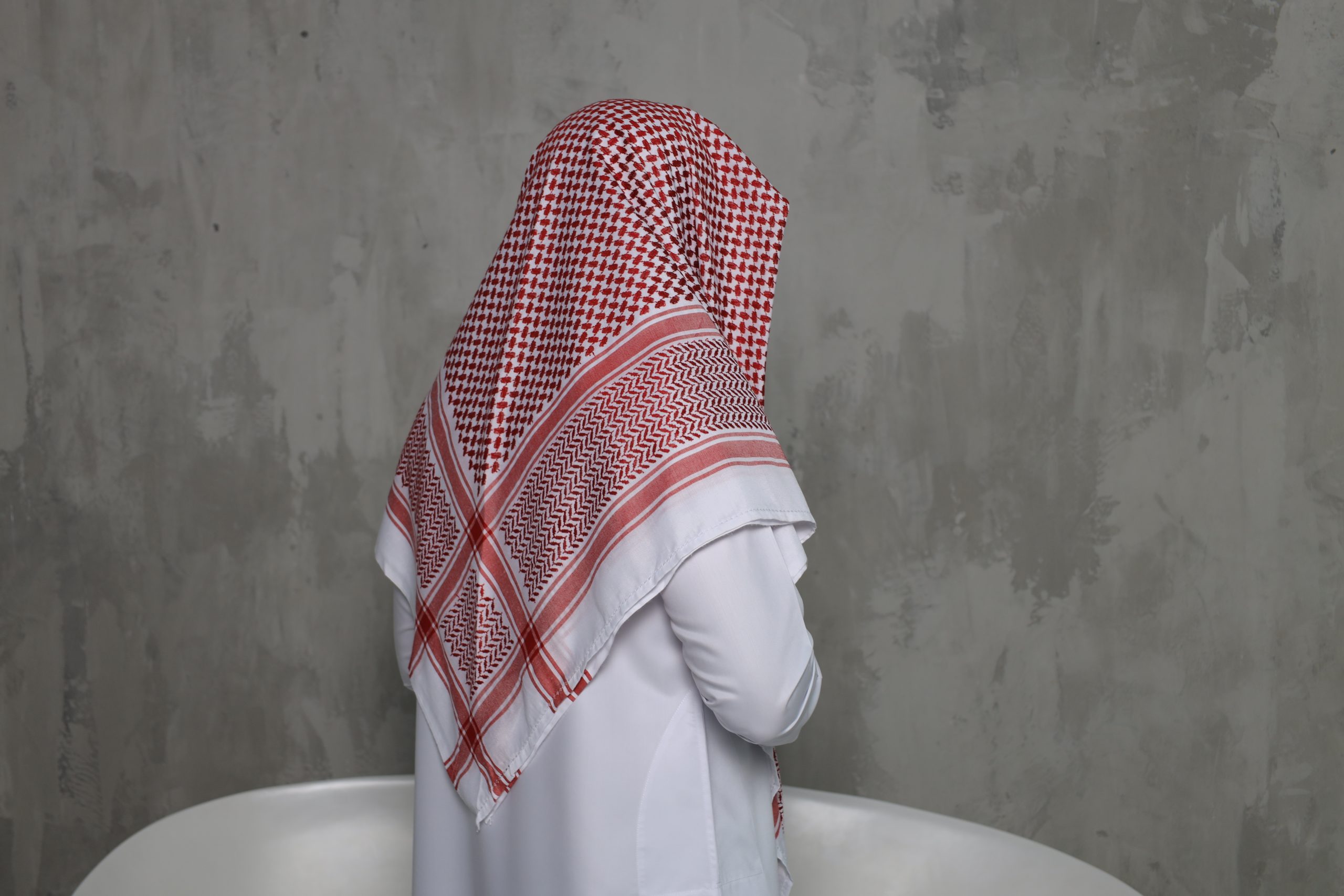 red and white keffiyeh scarf | Shemagh